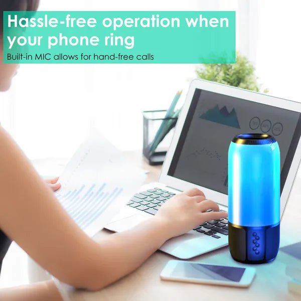 Portable Bluetooth Speaker with LED Lights - Wireless Stereo Sound for Parties, Travel & Outdoor Adventures