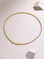 Moissanite Pendant Necklace – 0.5 Carat | S925 Sterling Silver & Gold Plated | Women's Fine Jewelry