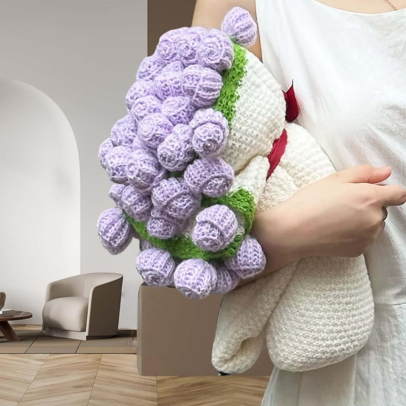 Rose Hand-Woven Blanket, Pure Handmade Blanket, Can Be Turned into a Bouquet of Roses Blanket,A Gift for the Object, Mother, Elders, a Special Gift