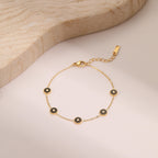 18K Gold-Plated Geometric Stainless Steel Bracelet for Women