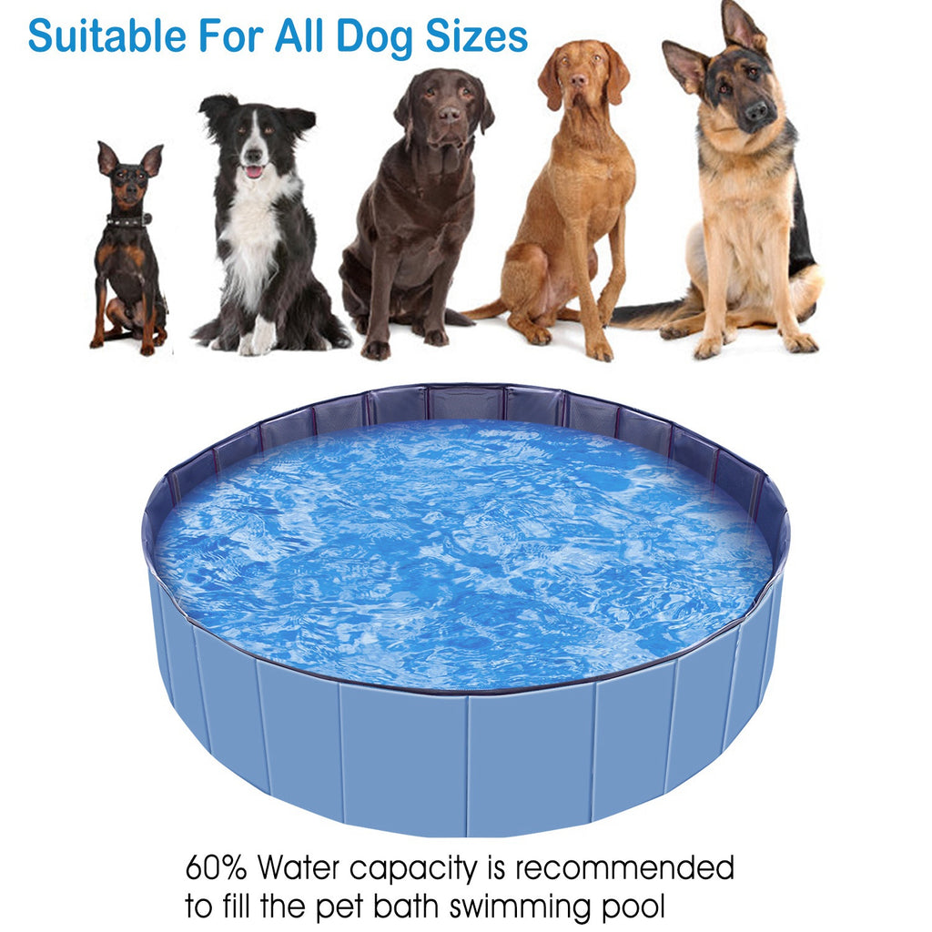 Extra Large Foldable Dog Pool 63" – Portable Swimming Pool for Dogs & Cats