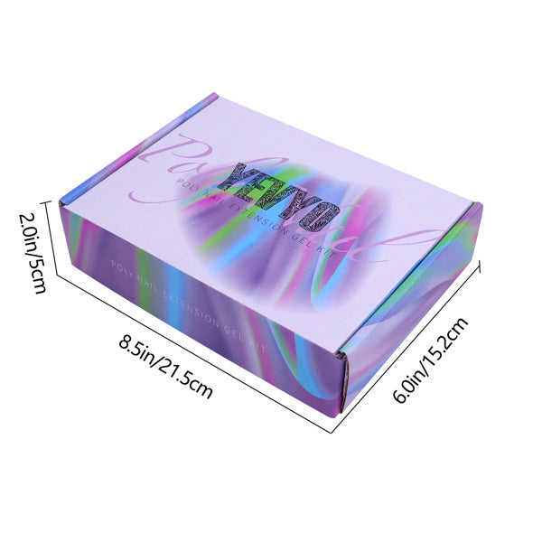 Poly Gel Nail Kit – 6-Color Set with UV LED Lamp & Extension Tools