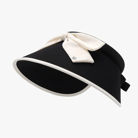 Women's Bow Sun Hat – Ice Silk Wide Brim, Adjustable & Packable