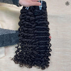 100% Virgin Indian Human Hair Bundle Extensions | Deep Wave, Body Wave, Straight, Water Wave & Jerry Curl | 100g