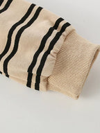 Children's Striped Bear Crew Neck Sweatshirt – 100% Cotton Kids Pullover