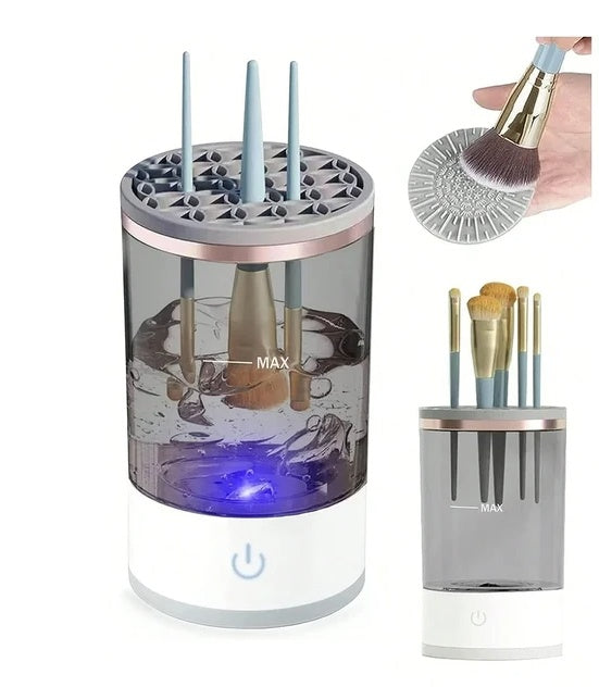 Electric Makeup Brush Cleaner & Dryer – Automatic Spinning Cleaning Machine