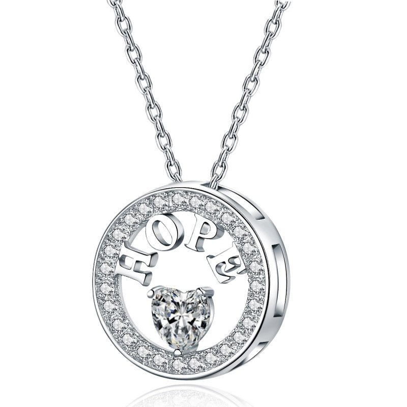 Hope Pendant Necklace – 18K Gold Plated 925 Sterling Silver & 5A Zirconia Diamonds
