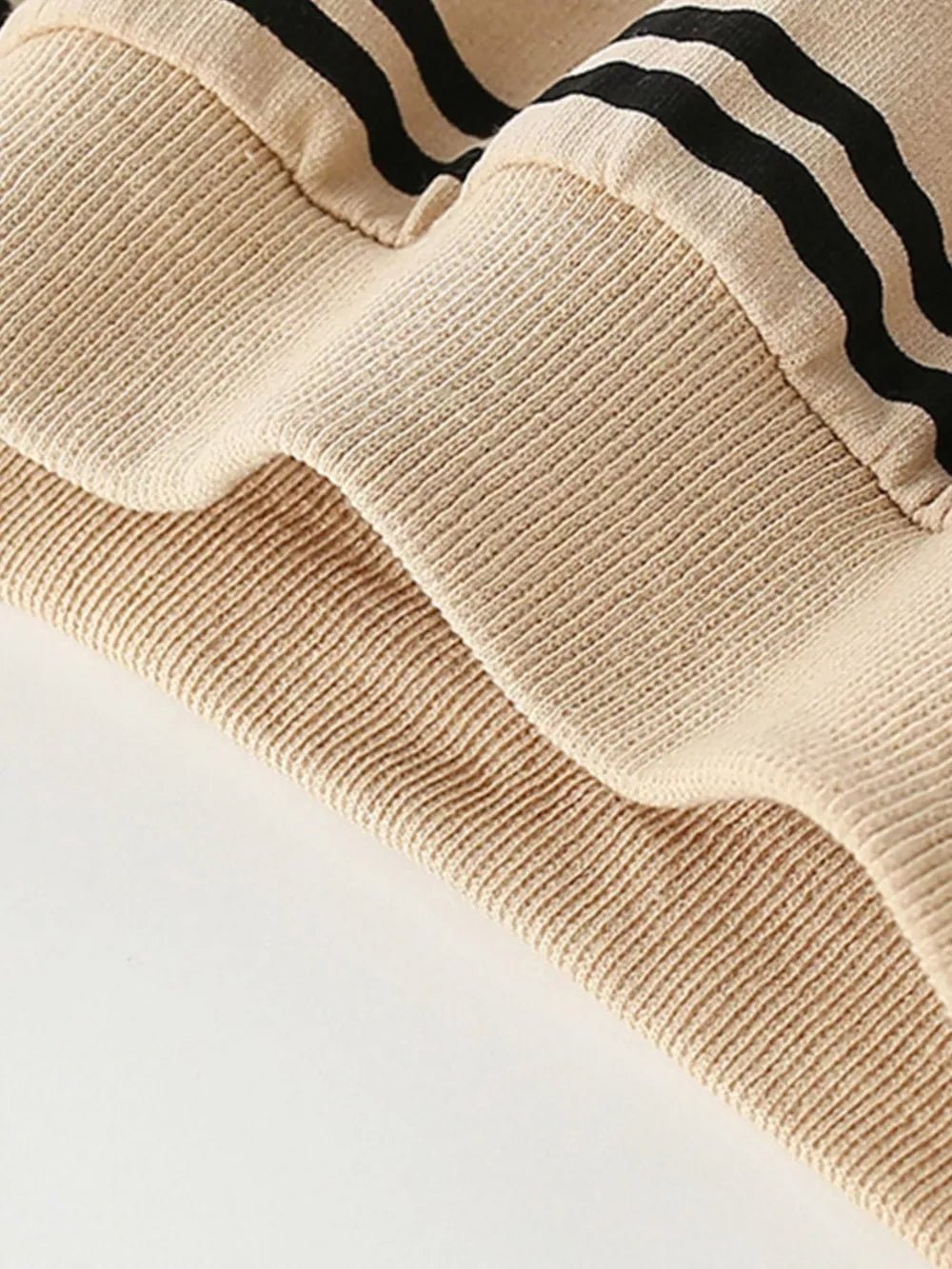 Children's Striped Bear Crew Neck Sweatshirt – 100% Cotton Kids Pullover