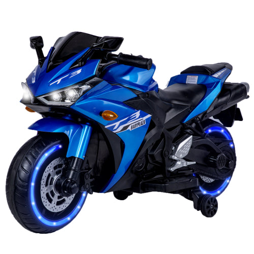 12V Kids Electric Motorcycle Ride-On Toy with Training Wheels – Ages 3–6