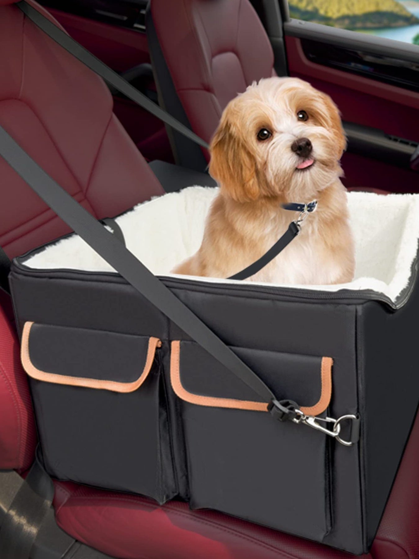 Pet Car Seat Booster – Elevated & Secure Travel Seat for Dogs & Cats