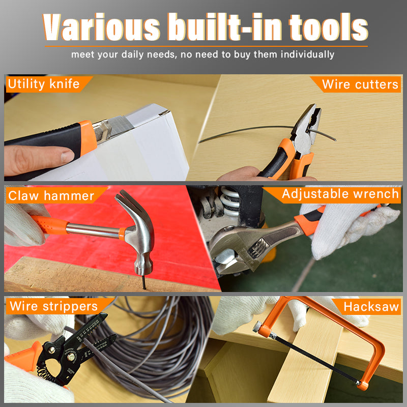Professional 59-Piece Tool Set - Complete Home Repair Kit with Storage Case