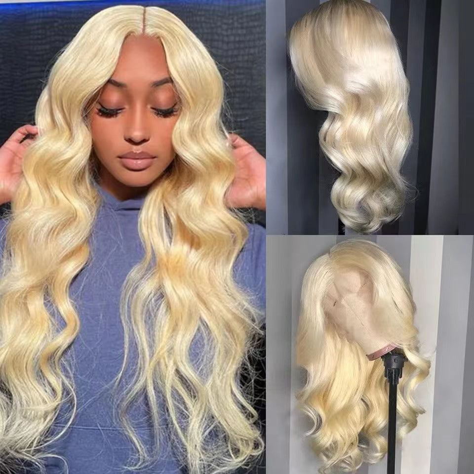 Blonde Lace Front Wig | Long Big Wave Curls | Heat-Resistant Synthetic