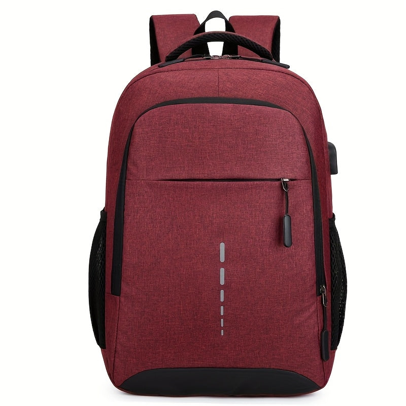 Large Capacity Laptop Backpack - Water-Resistant Oxford Cloth with Tablet Compartment