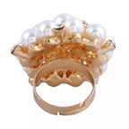 Pearl Cluster Ring | 18K Gold-Plated Statement Ring