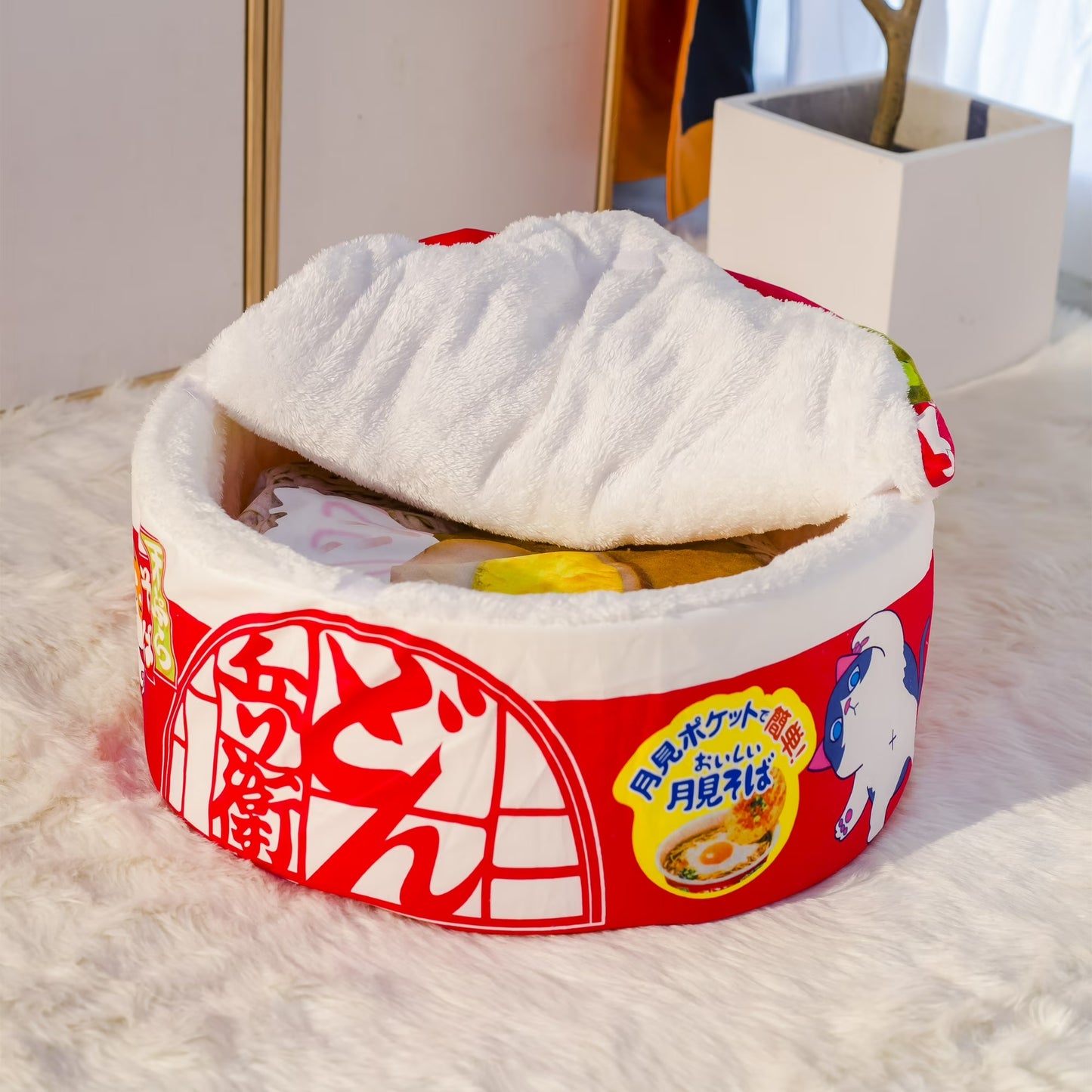 Instant Noodle Shaped Pet Bed – Cozy Cat & Dog Sofa, Super Soft & Warm | Size M 50*20(10kg)