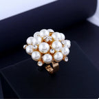 Pearl Cluster Ring | 18K Gold-Plated Statement Ring