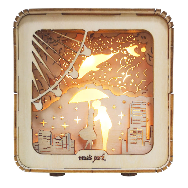 3D Wooden Puzzle Night Light – Love Heart DIY Model Kit | Ambient Desk Lamp for Adults