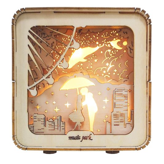 3D Wooden Puzzle Night Light - Love Heart Model Building Kit for Adults