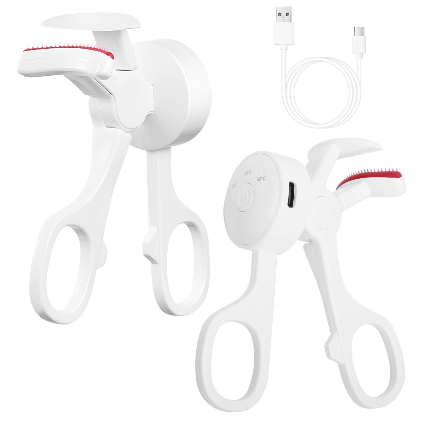 Heated Eyelash Curler - USB Rechargeable Electric Lash Curler with 3 Heat Settings