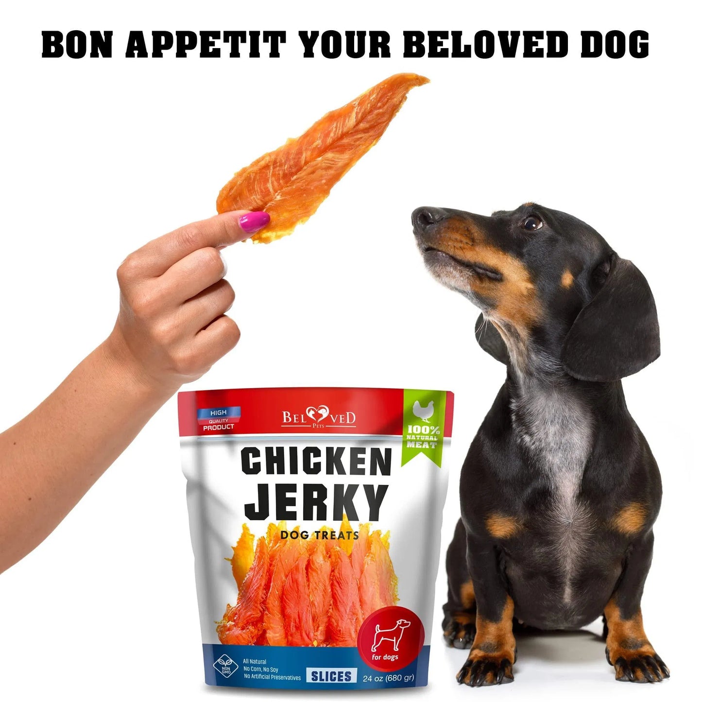 Premium Chicken Jerky Dog Treats - 1.5 lb Grain-Free Training Chews for All Dogs