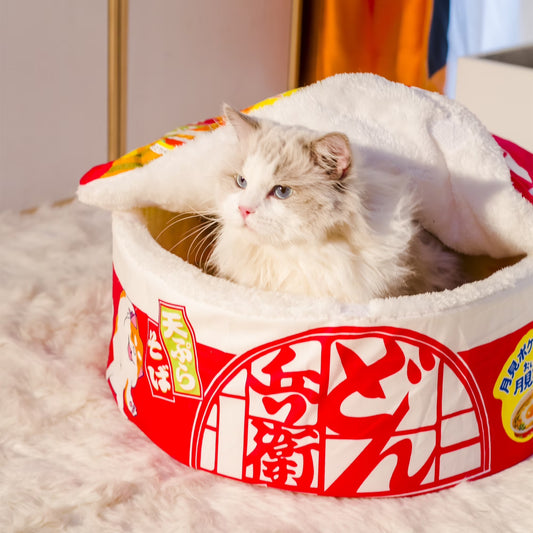 Instant Noodle Shaped Pet Bed – Cozy Cat & Dog Sofa, Super Soft & Warm Size: S 40*20 (4kg)