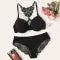 Women's Push-Up Lingerie Set – Backless Front-Closure Bra