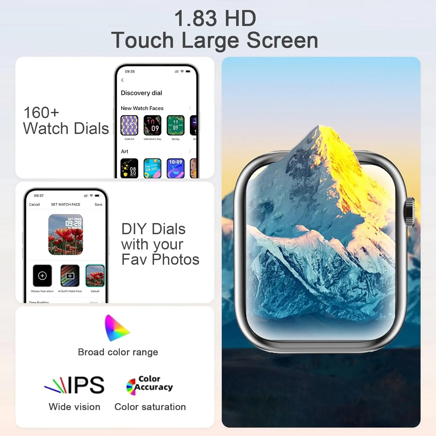 Fruit Intelligence Smart Watch Answer/Make a Call Bluetooth Smart Watch for IOS Android Men'S and Women'S Watch Black