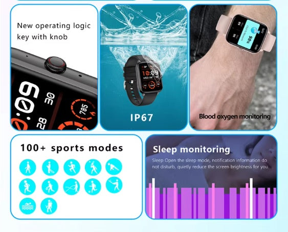 1.83" Smart Watch for Men & Women - Heart Rate Monitor, Fitness Tracker & Custom Watch Faces
