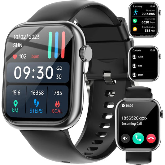 Fruit Intelligence Smart Watch Answer/Make a Call Bluetooth Smart Watch for IOS Android Men'S and Women'S Watch Black