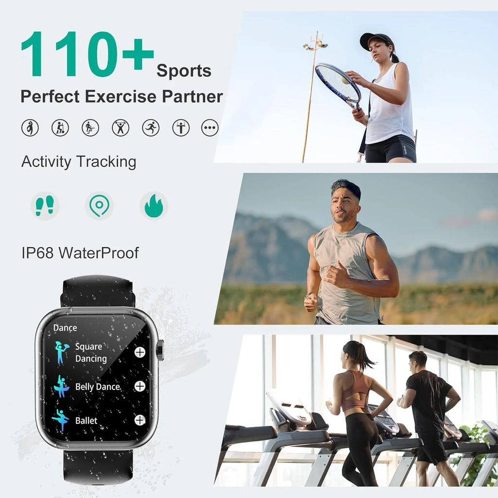 Fruit Intelligence Smart Watch Answer/Make a Call Bluetooth Smart Watch for IOS Android Men'S and Women'S Watch Black