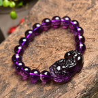 Feng Shui Amethyst Wealth Bracelet for Prosperity and Good Luck