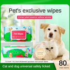 Premium Pet Wipes for Dogs & Cats - Hypoallergenic, Fragrance-Free, Plant-Based - 100 Count