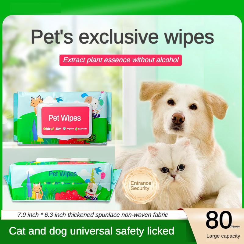 Premium Pet Wipes for Dogs & Cats - Hypoallergenic, Fragrance-Free, Plant-Based - 100 Count