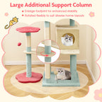 61" Luxury Cat Tree Tower | Multi-Level Flower Design, Plush Perches & Sisal Scratching Posts