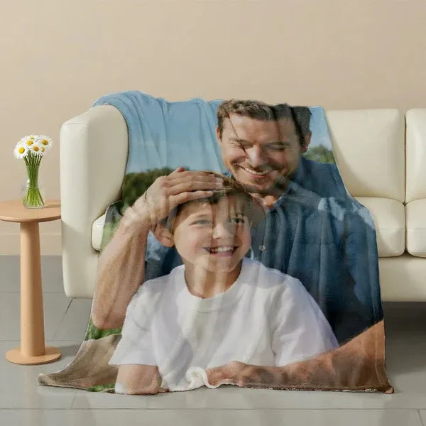Personalized Photo Blanket - Custom Fleece Throw with Your Pictures | Perfect Mother's Day Gift