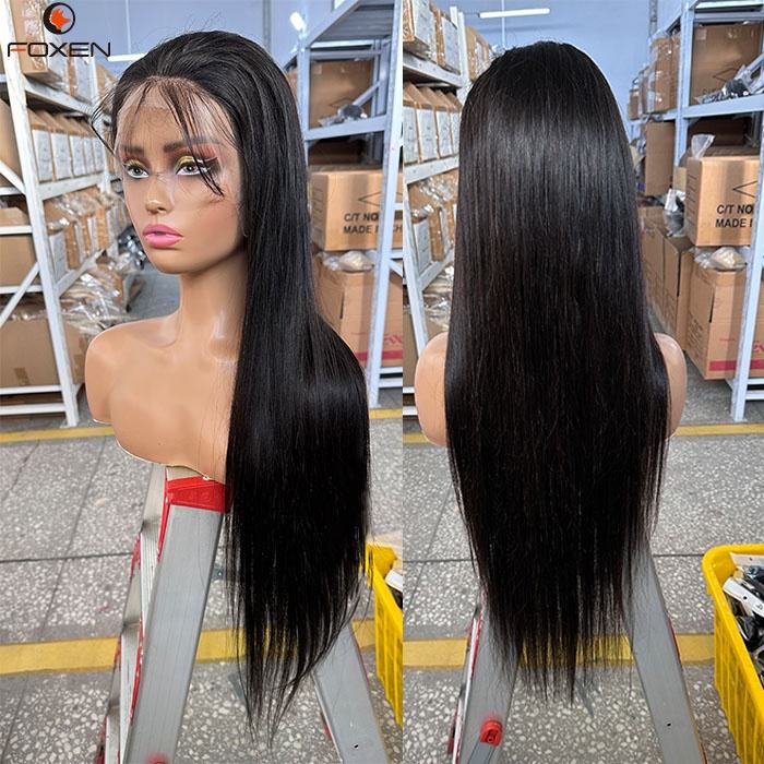 HD Lace Front Wig Human Hair - 13x4 Bone Straight 200% Density