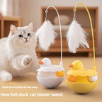 Interactive Duck Cat Toy - Lightweight Teaser Wand for Indoor Play & Exercise