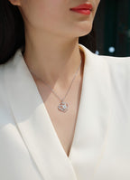Heart To Heart Moissanite Necklace | 1 Carat Diamond Pendant | S925 Sterling Silver