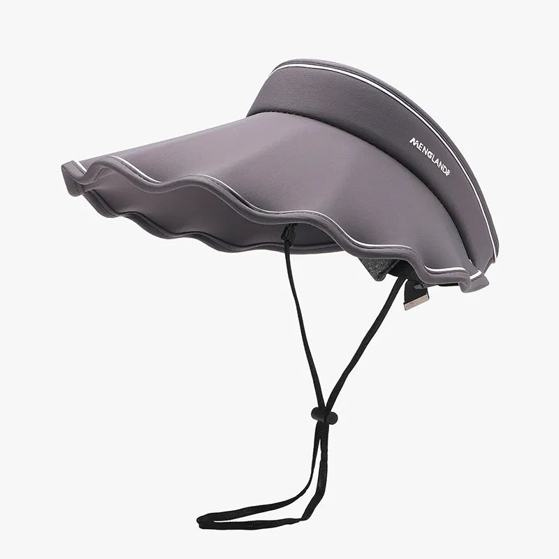 Women's Ice Silk Sun Hat – Extra Wide 5.3" Brim, PVC, Adjustable & Packable