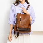 PU Leather Backpack Bag – Large Stylish Everyday Pack