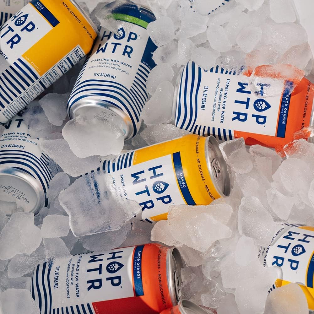 HOP WTR Sparkling Hop Water | Variety Pack | Sugar Free, Zero Calories, Non-Alcoholic | 12 oz Cans (12 Pack)