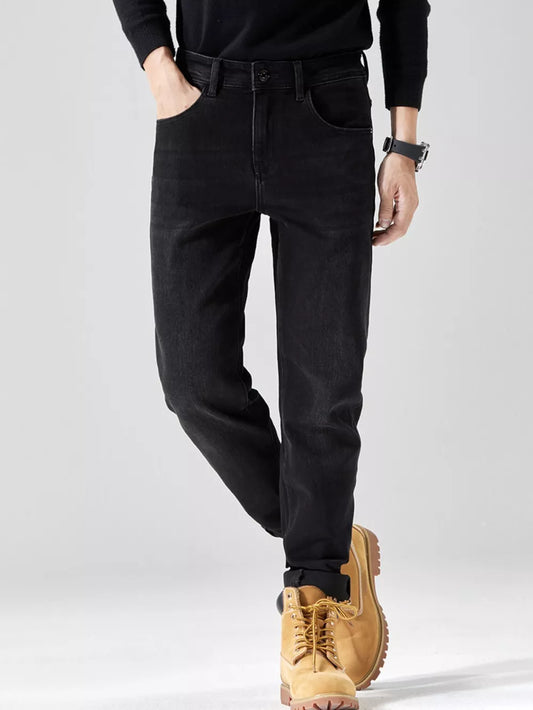 Men's Slim Fit Jeans – Cotton Blend with Stretch & Pockets