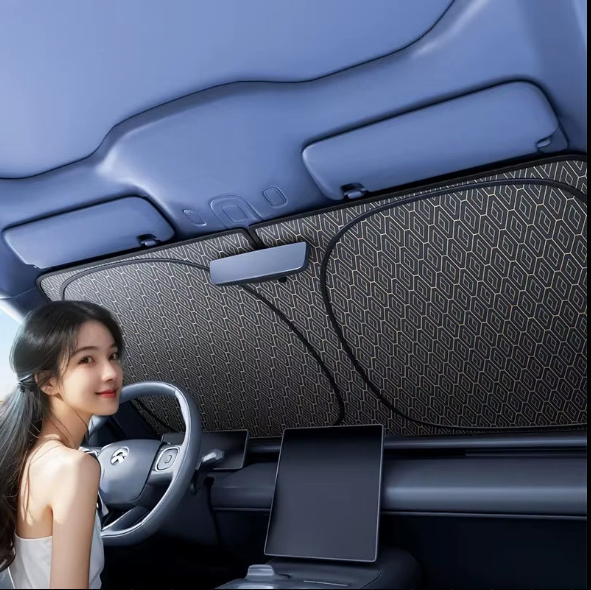 Extra-Large Foldable Windshield Sun Shade | UV-Reflective Car Sun Visor | Universal Fit