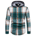 Men's Plaid Button-Up Shirt – Classic Pattern Casual Top