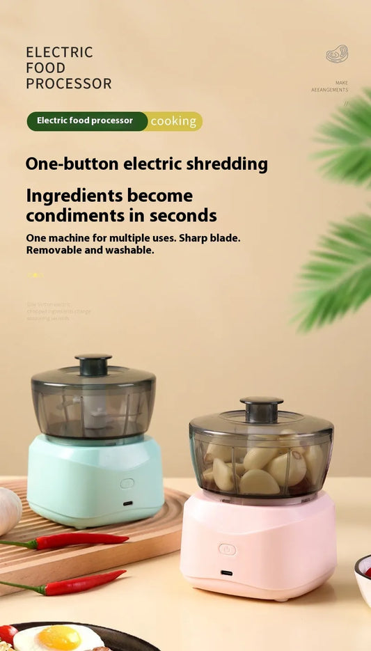 Mini Electric Food Processor | Portable Wireless Baby Food & Meat Grinder | Ultra Quiet Under 36dB