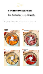 Mini Electric Food Processor | Portable Wireless Baby Food & Meat Grinder | Ultra Quiet Under 36dB
