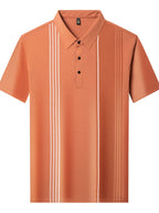 Men's Plus Size Contrast Short Sleeve Polo – Stretch Polyester Big & Tall