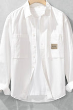 Men's Long Sleeve Button-Up Shirt – Soft Cotton Blend Everyday Casual Top