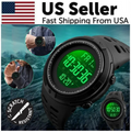 SKMEI Men's Digital Sports Watch – Military Tactical, 50M Waterproof, LED Backlight & Alarm