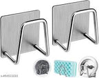 Stainless Steel Sink Sponge Holder – No-Drill Self-Adhesive Draining Rack
